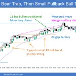 SP500 Emini 5-Min Chart Bear Trap Then Small Pullback Bull Trend