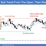 SP500 Emini 5-Min Chart Bull Trend From Open Then Resumption Up