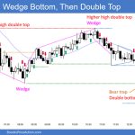 SP500 Emini 5-Min Chart Wedge Bottom Then Double Top