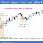 SP500 Emini 5-Min Chart Double Bottom and Then Small PB Bull Trend