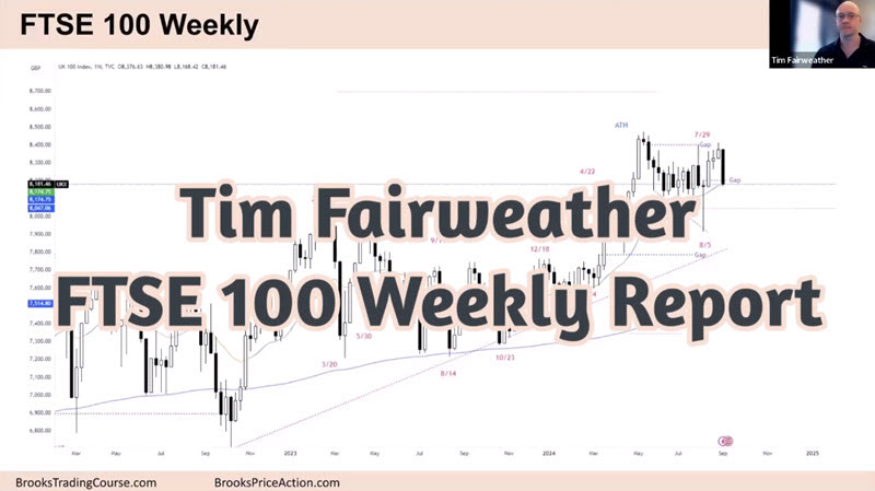 FTSE 100 Weekly Video Report Tim