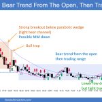 SP500 Emini 5-Minute Chart Bear Trend From Open Then Trading Range