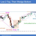 SP500 Emini 5-Minute Chart Low 2 Top and Then Wedge Bottom