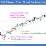 SP500 Emini 5-Minute Chart Sell Climax Then Small PB Bull Trend