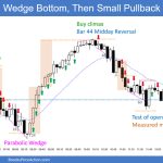 SP500 Emini 5-Minute Chart Wedge Bottom Then Small PB Bull Trend