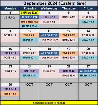 Trading Room September Calendar v2